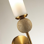 Бра с цилиндрическим матовым плафоном и шаром из камня на металлическом основании Orb Essence варинант исполнения - 10 | Loft Concept в Екатеринбурге