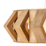 Люстра круглая из толстых деревянных реек Wooden Slats варинант исполнения - 2 | Loft Concept в Екатеринбурге