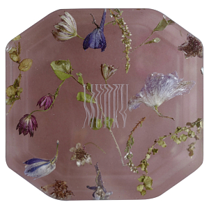 Шкатулка из эпоксидной смолы с цветами розовая Epoxy Resin Square Box Pink