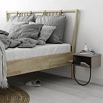 Прикроватная тумба бежево-серого цвета с откидной дверцей NORFOLK NIGHTSTAND LIGHT MOCHA варинант исполнения - 2 | Loft Concept в Екатеринбурге