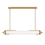 Подвесной светильник линейный золотого цвета с длинной цилиндрической стеклянной трубкой Eurofase варинант исполнения - 3 | Loft Concept в Екатеринбурге