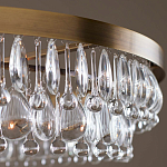 Люстра круглая с подвесками в форме стеклянных капель Glass Rain варинант исполнения - 4 | Loft Concept в Екатеринбурге