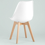 Стул с основой из пластика и мягким сиденьем Arvika White варинант исполнения - 4 | Loft Concept в Екатеринбурге