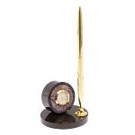 Часы настольные с ручкой из натурального камня Stone Clock варинант исполнения - 5 | Loft Concept в Екатеринбурге