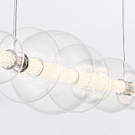 Подвесной светильник линейный с прозрачными стеклянными шарами разного диаметра Eurofase варинант исполнения - 8 | Loft Concept в Екатеринбурге