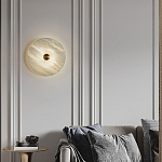 Бра в форме диска из натурального камня с декоративным центральным элеменом Cryptocrystalline Stone варинант исполнения - 4 | Loft Concept в Екатеринбурге