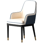 Стул с подлокотниками Helen Chair Dark Blue White варинант исполнения - 1 | Loft Concept в Екатеринбурге