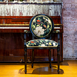 Стул с подлокотниками из натурального бука с изображением птиц и цветов Blooming Birds варинант исполнения - 2 | Loft Concept в Екатеринбурге