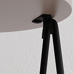 Стол приставной с 2-мя круглыми бежево-серыми столешницами ESSEL LIGHT MOCHA варинант исполнения - 1 | Loft Concept в Екатеринбурге