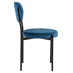 Стул с круглым сиденьем на металлическом основании ALFIE CHAIR Blue варинант исполнения - 5 | Loft Concept в Екатеринбурге