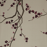 Обои ручная роспись Cherry Tree Special Colourway on Icefield dyed silk варинант исполнения - 1 | Loft Concept в Екатеринбурге