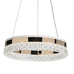 Люстра в виде кольца золотого цвета с прозрачными вставками Radiant Rail варинант исполнения - 1 | Loft Concept в Екатеринбурге