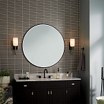  Бра с прямоугольным черным основанием и белым матовым цилиндрическим плафоном Kichler варинант исполнения - 6 | Loft Concept в Екатеринбурге