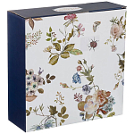 Ваза фарфоровая белая на ножке с рисунком цветов Garden Whisper Porcelain Set  варинант исполнения - 2 | Loft Concept в Екатеринбурге