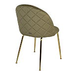 Стул велюровый хаки на золотистых металлических ножках Vendramin Chair варинант исполнения - 3 | Loft Concept в Екатеринбурге