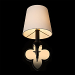 Бра с белым текстильным абажуром и декоративным основанием в виде четырехлистника с зеркальной вставкой Vitorino варинант исполнения - 11 | Loft Concept в Екатеринбурге