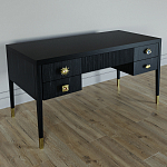 Письменный стол с 4-мя ящиками Elsa Dreams Black  варинант исполнения - 1 | Loft Concept в Екатеринбурге