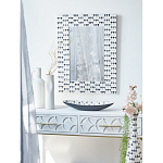 Прямоугольное зеркало с инкрустацией раковинами устриц Mother оf Pearl Facets варинант исполнения - 5 | Loft Concept в Екатеринбурге