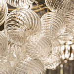 Люстра подвесная с рифлёными стеклянными шарами в форме воздушного облака Berries Chandelier варинант исполнения - 5 | Loft Concept в Екатеринбурге