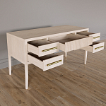 Большой Рабочий стол Primo с 5 выдвижными ящиками Светлый дуб варинант исполнения - 6 | Loft Concept в Екатеринбурге