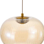 Подвесной светильник с янтарным рифленым стеклянным плафоном Ferm Living варинант исполнения - 4 | Loft Concept в Екатеринбурге