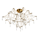 Потолочный светильник с тонкой металлической конструкцией цвета золото Quasar варинант исполнения - 2 | Loft Concept в Екатеринбурге