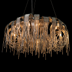 Люстра круглая подвесная с металлическими дугами и длинными цепочками 80 см Atlantis Chain варинант исполнения - 8 | Loft Concept в Екатеринбурге