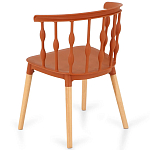 Пластиковый стул на ножках из массива бука Ferret Spiral Brown варинант исполнения - 8 | Loft Concept в Екатеринбурге