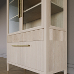 Витрина Primo со стеклянными фасадами и буфетом шпон Светлый дуб варинант исполнения - 6 | Loft Concept в Екатеринбурге