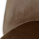 Барный стул со спинкой на 4-х деревянных ножках Коричневый Велюр Vendramin Chair  варинант исполнения - 3 | Loft Concept в Екатеринбурге