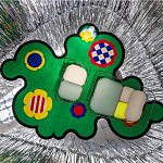 Дизайнерское разноцветное кресло на металлическом каркасе с подставкой для ног Poltronova Plasma Armchair варинант исполнения - 16 | Loft Concept в Екатеринбурге