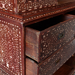 Буфет из массива тика инкрустированный костью Wooden Bone Inlay Mirror Cupboard варинант исполнения - 2 | Loft Concept в Екатеринбурге