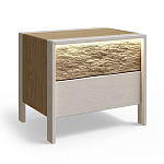 Тумба 2 ящика с подсветкой на рельефном фасаде Warm Industrial варинант исполнения - 8 | Loft Concept в Екатеринбурге