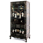 Шкаф черный в китайском стиле  Chinese Cabinet Black варинант исполнения - 4 | Loft Concept в Екатеринбурге