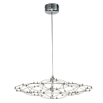 Люстра подвесная с тонкой металлической конструкцией цвета хром Quasar варинант исполнения - 1 | Loft Concept в Екатеринбурге