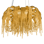 Люстра подвесная круглая с изогнутыми металлическими дугами и ниспадающими цепочками 65 см Atlantis Chain варинант исполнения - 7 | Loft Concept в Екатеринбурге