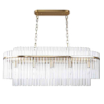 Люстра подвесная овальная со стеклянными трубками Nembus варинант исполнения - 1 | Loft Concept в Екатеринбурге