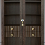 Дизайнерский шкаф витрина Elsa Dreams Walnut с 4-мя ящиками варинант исполнения - 2 | Loft Concept в Екатеринбурге