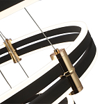 Люстра светодиодная с 3-мя плафонами в форме колец из акрила и алюминия с пультом для регулировки света Ring Horizontal Anthracite варинант исполнения - 3 | Loft Concept в Екатеринбурге