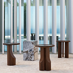 Приставной столик из массива дерева Walnut варинант исполнения - 12 | Loft Concept в Екатеринбурге