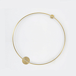 Бра светодиодное круглой формы с рамкой цвета латунь Ring Horizontal варинант исполнения - 1 | Loft Concept в Екатеринбурге