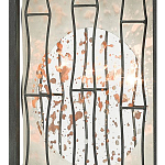 Бра с круглой зеркальной вставкой с эффектом ржавчины Stunning Radiance варинант исполнения - 1 | Loft Concept в Екатеринбурге