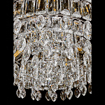 Круглая люстра с хрустальными подвесками на серебряном каркасе Gorgeous Crystal Light варинант исполнения - 7 | Loft Concept в Екатеринбурге