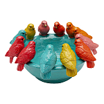 Декоративное дизайнерское блюдо разноцветные попугаи  варинант исполнения - 1 | Loft Concept в Екатеринбурге