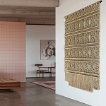 Панно на стену плетеное Макраме бежевый цвет  варинант исполнения - 4 | Loft Concept в Екатеринбурге