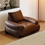 Кресло кожаное с деревянным каркасом Medieval Furniture варинант исполнения - 1 | Loft Concept в Екатеринбурге