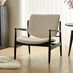 Кресло с каркасом и ножками из древесины и мягкими сиденьем и спинкой Venice варинант исполнения - 3 | Loft Concept в Екатеринбурге