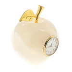 Часы настольные в виде яблока из натурального камня Оникс Stone Clock варинант исполнения - 4 | Loft Concept в Екатеринбурге