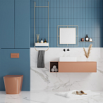 Настенное зеркало квадратной формы в металлической раме золотого цвета CORNER MIRROR GOLD варинант исполнения - 2 | Loft Concept в Екатеринбурге