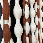 Дизайнерский Декор на стену с кисточками из хлопковых нитей wall panel Thread brushes варинант исполнения - 3 | Loft Concept в Екатеринбурге